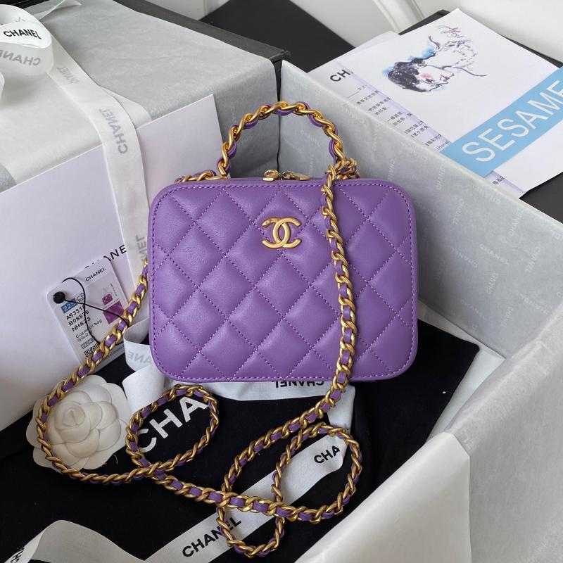 Chanel Chain Package AS3318 Sheepskin Purple
